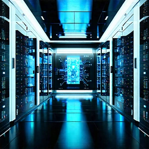 Futuristic Server Room With Image, There