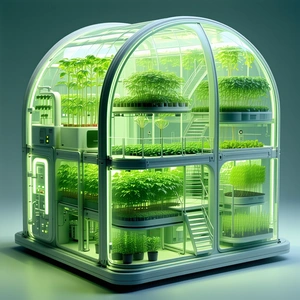 A Large, Greenhouse-like Structure Filled With Numerous Potted Plants