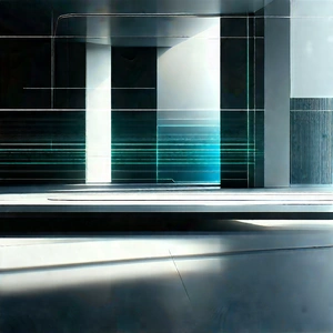 Futuristic digital workspace