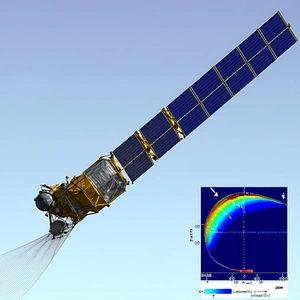 A Large Satellite, Possibly A Space Shuttle, Floating In The Air