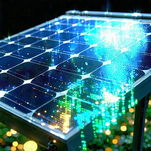 Solar Panel With Holographic Projection With Solar Panel