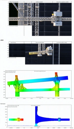A Crane In The Process Of Lifting A Large Blue Object