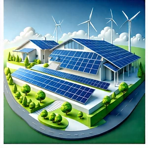 Innovative Renewable Energy (design:1.25) With Large, Modern