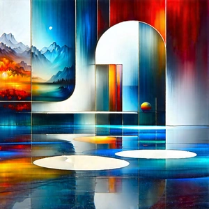 Futuristic Innovation Hub With Large, Colorful