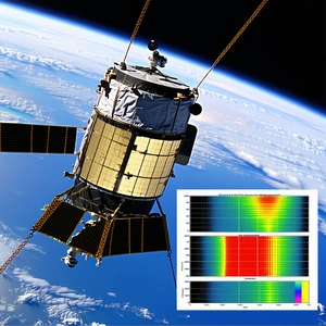 A Space Shuttle With A Large Satellite Dish On Top Of It