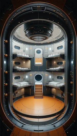 image, there futuristic space station
