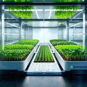 Agricultural Technology In (modern:1.18) Laboratory With Large, Well-lit
