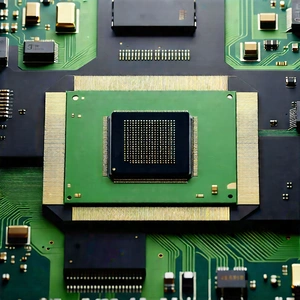 Close-up of microprocessor