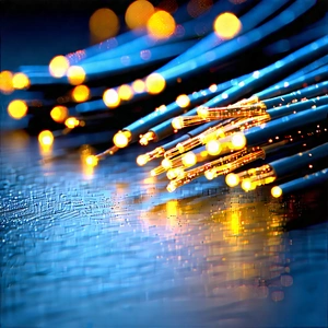 Close-up Of Fiber Optic Cables With Close-up Bunch