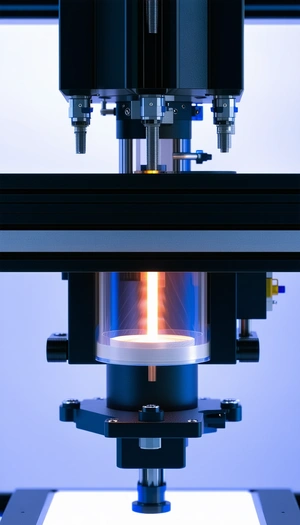 A Machine With A Blue Glass Dome On Top Of It
