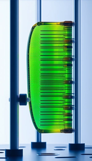 A Green Screen With A Series Of Small Green Lights