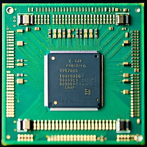 Tech Architectural Photography: Close-up of microprocessor