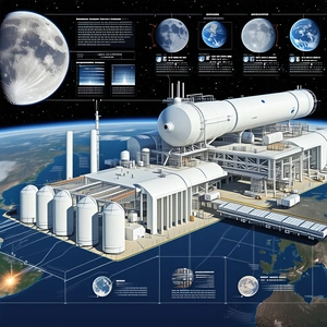 A Large Industrial Plant Is Shown In A Poster, With A Large Tank In The Center