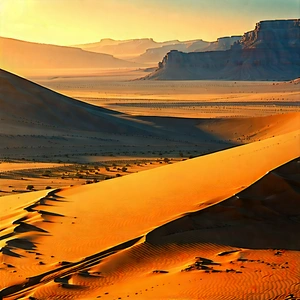 Nature Isometric Design: Desert Landscape During Golden Hour With Captures Beautiful