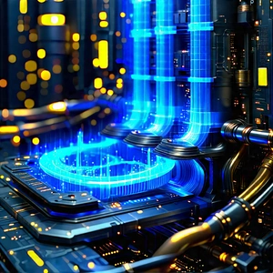 Close-up Of Cooling System With Image, There