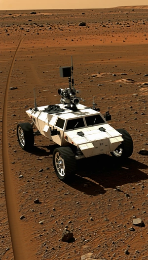 A White Vehicle Is Parked On A Dirt Road
