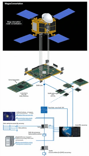 The Image Is A Diagram Showing The Relationship Between A Satellite And A Ground Station