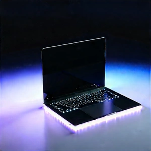 Laptop With Glowing Screen With Laptop Computer