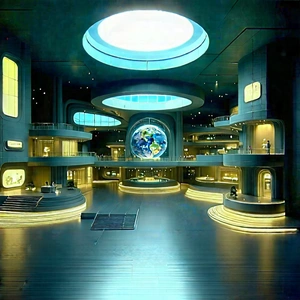Futuristic Innovation Hub With Futuristic, Computer-generated
