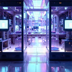 (futuristic:1.27) Research Laboratory With Futuristic, High-tech