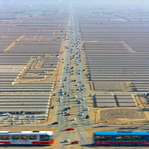 Urban Digital Art: Aerial View Of Urban Renewal Area With Captures Busy