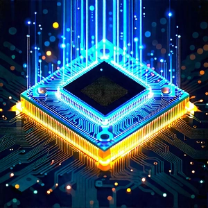 Microchip With Holographic Projection With Computer Circuit