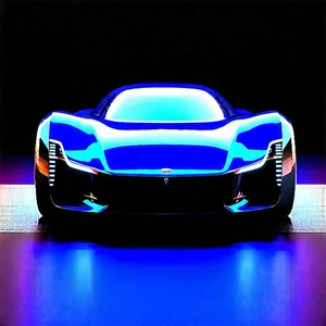 Automotive Technology In Design Studio With Sleek Blue