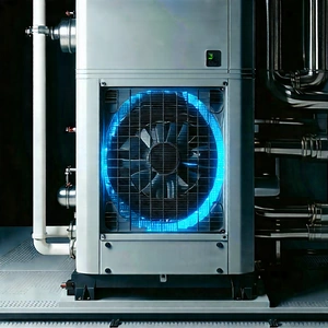 Close-up Of Cooling System With Large White