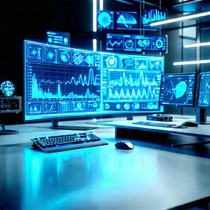 Healthcare Technology In Tech Office With Image, There