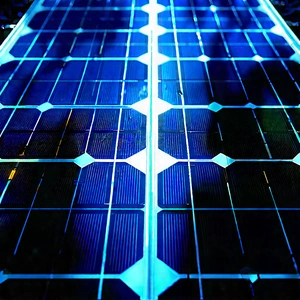 Solar panel with blue light (glow:1.23)
