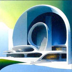 Futuristic innovation hub