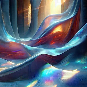 Abstract Holographic Art: Fabric formation with texture
