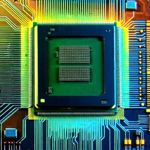 Close-up of microprocessor