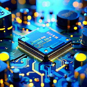 Close-up of electronic circuit