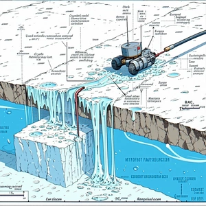 The Image Is A Cartoon Drawing Of A Machine That Is Pumping Water Out Of A Hole In The Ground
