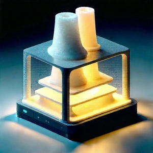 3d Printer With Digital Particles With Small, Square