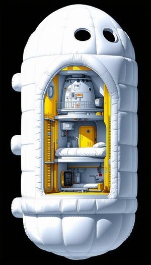 The Image Is A Computer-generated (cgi) Illustration Of A Space Station