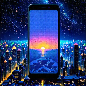Smartphone With Data Visualization With Cell Phone