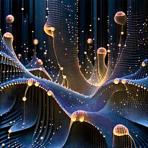Close-up of fiber optic cables