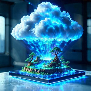 Cloud Computing Visualization With Blue Cloud