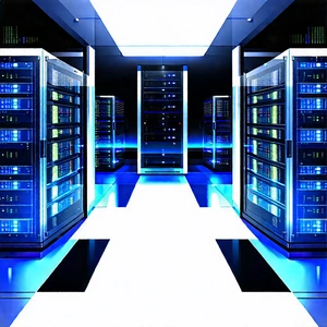(futuristic:1.13) Server Room With Image, There