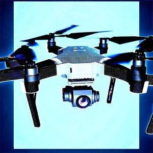 Drone With Data Visualization With Close-up Drone