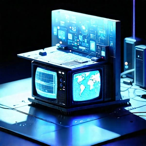 Entertainment Technology In Research Center With Television Sitting