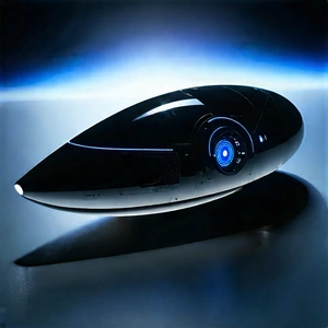 Aerospace Technology In Design Studio With Futuristic-looking Vehicle,