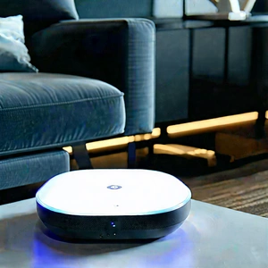 Smart Home Device With (digital:1.46) Artwork With Small White