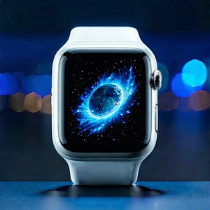 Smart Watch With Streaming Content With Watch Blue