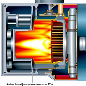 A Diagram Shows A Nuclear Thermal Propulsion Stage With A Score Of 99.9%