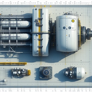 image, there large white structure