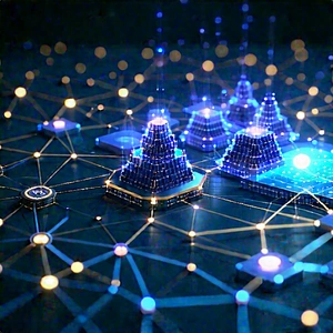Blockchain Network Visualization With Image, There