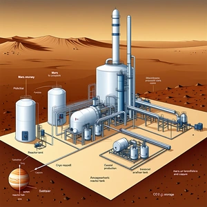 A Futuristic Industrial Facility With A Large, Cylindrical Structure In The Center